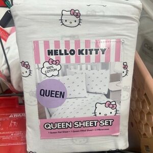 Hello Kitty Queen Sheet Set - White